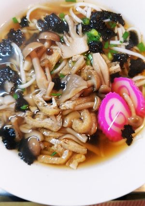 きのこいっぱい温かいそうめん、うどん-レシピのメイン写真