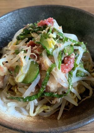 もやしとサバ缶の梅肉和え-レシピのメイン写真