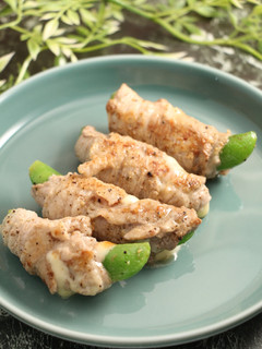 簡単!肉巻き スナップエンドウチーズ巻-レシピのメイン写真
