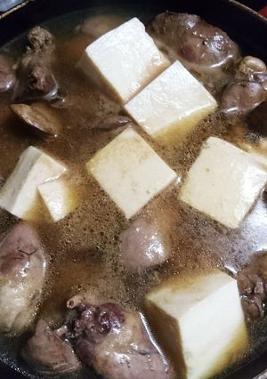 斬新やけど！鶏きもと豆腐の甘辛煮-レシピのメイン写真