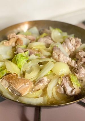 鶏ももとたっぷり白菜のさっと煮-レシピのメイン写真