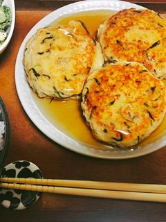 豆腐ハンバーグ(餡掛け)-レシピのメイン写真