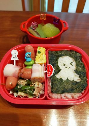 脱キャラ弁?!〈6月〉 てるてる坊主-レシピのメイン写真