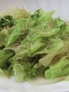 レタスとちりめんじゃこの炒め物-レシピのメイン写真