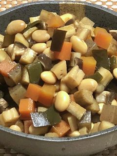 蒸し大豆で作る五目豆-レシピのメイン写真