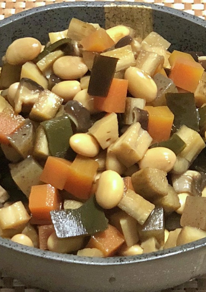 蒸し大豆で作る五目豆-レシピのメイン写真
