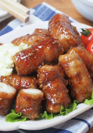 竹輪チーズの肉巻き♪タルタル南蛮風-レシピのメイン写真