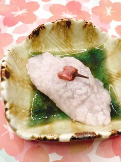 【病院】嚥下調整食桜餅風ゼリー【おやつ】-レシピのメイン写真
