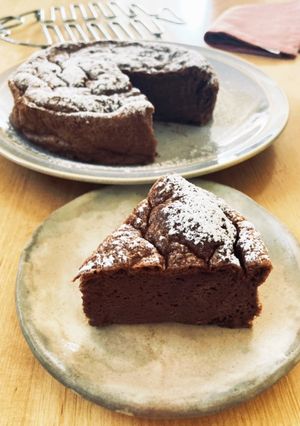 チョコスフレプリンケーキ-レシピのメイン写真