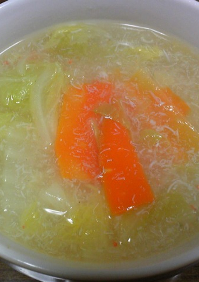 白菜とカニ缶の簡単スープ-レシピのメイン写真