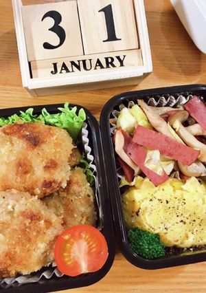 鶏肉チーズパン粉焼き弁当 22/2.1-レシピのメイン写真
