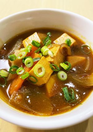 簡単！豆腐と玉葱のスープカレー-レシピのメイン写真
