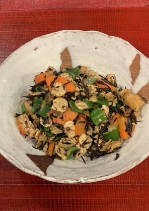 打ち豆を使用した 具沢山ひじき煮-レシピのメイン写真