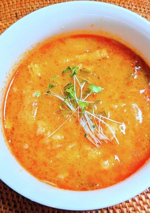 ピリ辛大根スープと余りご飯の雑炊-レシピのメイン写真