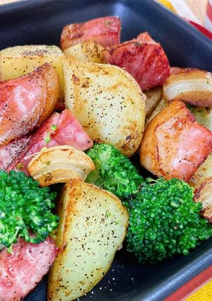 ブロックジャンボンとポテトのペッパー炒め-レシピのメイン写真