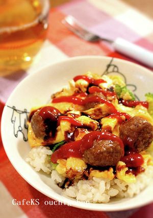 好き嫌いさんの3分！ミートボール丼-レシピのメイン写真
