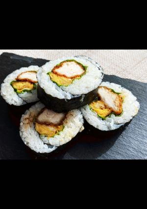 うちの恵方巻き 鶏ササミカツ太巻き-レシピのメイン写真