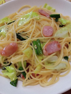 ウインナーとネギとキャベツの和風パスタ-レシピのメイン写真