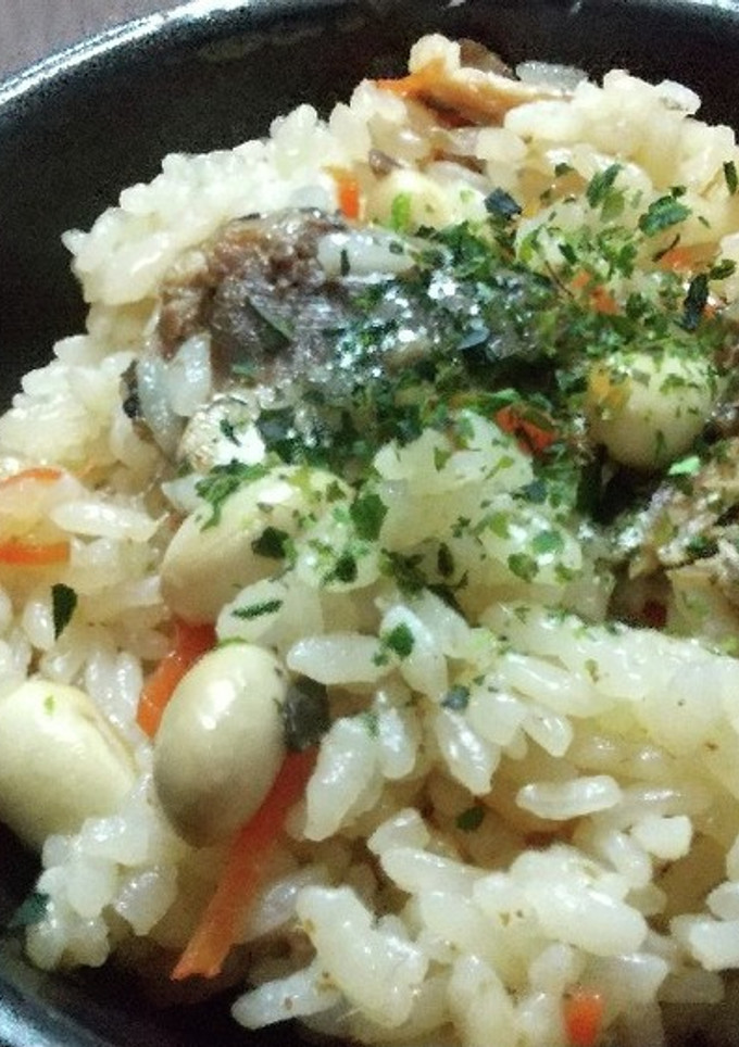 節分いわしと大豆の炊き込みご飯-レシピのメイン写真