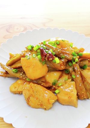 鶏むね肉＊たたき鶏ごぼう-レシピのメイン写真