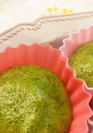 ほうれん草と豆乳の米粉蒸しパン♡レンジ可-レシピのメイン写真