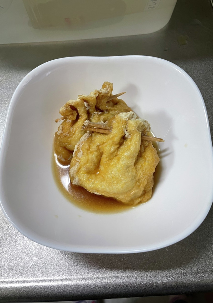 簡単☆もう一品☆卵や挽肉で油揚げの巾着煮-レシピのメイン写真