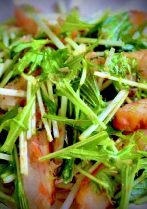 水菜と薩摩揚げの大蒜醤油風味サラダ-レシピのメイン写真