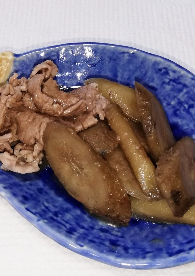 牛こまとゴボウの煮物-レシピのメイン写真