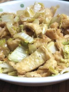 白菜と油揚げの焼肉のたれチーズ炒め☆-レシピのメイン写真