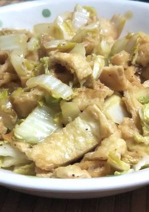 白菜と油揚げの焼肉のたれチーズ炒め☆-レシピのメイン写真