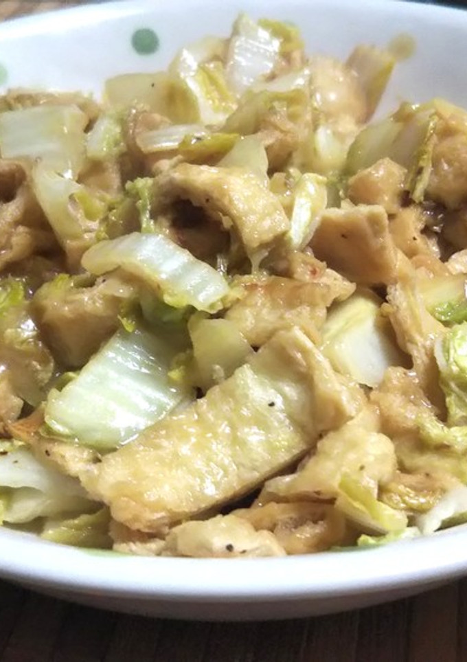 白菜と油揚げの焼肉のたれチーズ炒め☆-レシピのメイン写真