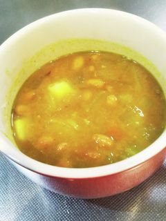 豆まきの豆のカレー味噌スープ-レシピのメイン写真