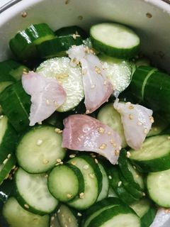 ハマチとキュウリの酢の物-レシピのメイン写真