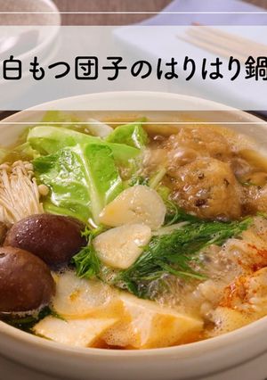 フワッフワ！白もつ団子のはりはり鍋-レシピのメイン写真