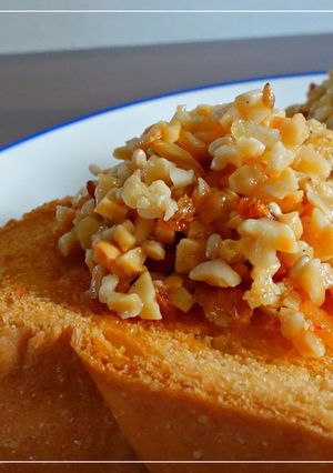 手軽に美味しい！おかずナッツトースト-レシピのメイン写真