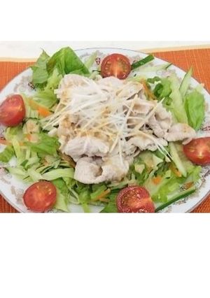 【食改】湯引き豚のピリ辛だれ添え-レシピのメイン写真