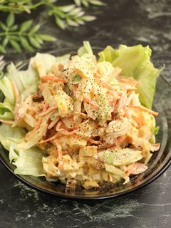 レンジで簡単!たまごサラダ風野菜炒め-レシピのメイン写真