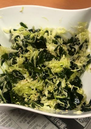袋キャベツとワカメの中華味サラダ-レシピのメイン写真