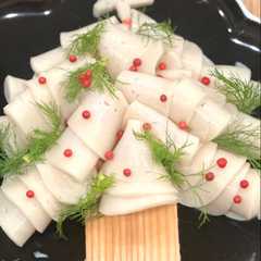 รูปของ クリスマスツリーかまぼこ　　もみの木板
