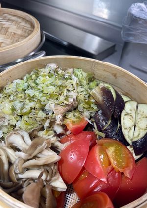 鯖のねぎ塩せいろ蒸し-レシピのメイン写真