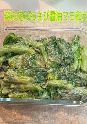 菜の花のわさび醤油マヨ和え-レシピのメイン写真