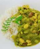 カラスノエンドウのグリーンカレー