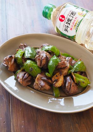 砂肝とピーマンのにんにく炒め-レシピのメイン写真