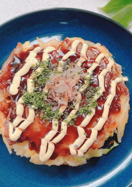 冷やご飯で作る「お好み焼き」-レシピのメイン写真