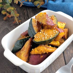 デリ風♪さつまいもとかぼちゃの味噌バター炒め。