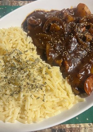 ハヤシライスに見せかけてハヤシスパゲティ-レシピのメイン写真