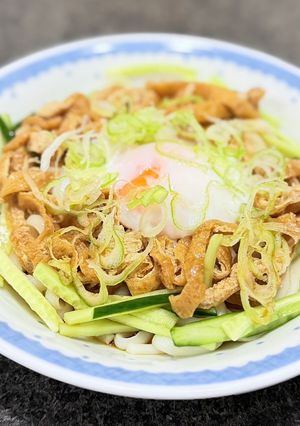 冷やしきつね月見うどん-レシピのメイン写真