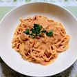 簡単昼食ウニ?味噌トマトクリームのパスタ