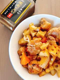 焼肉の生だれでチキンとれんこんの甘辛煮-レシピのメイン写真