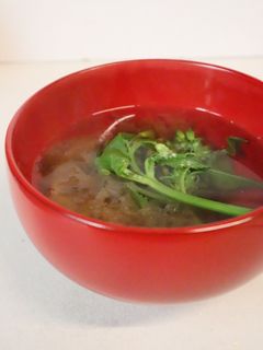 美味★一人分★菜の花のクイック澄まし汁-レシピのメイン写真